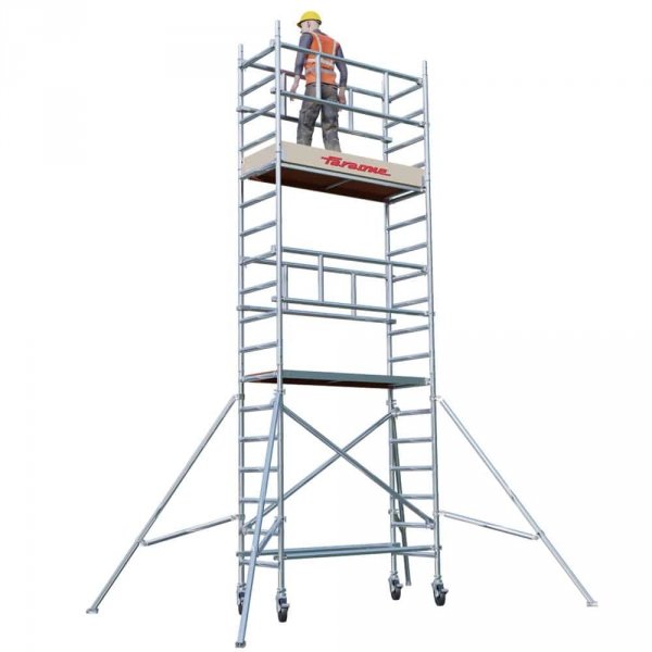 Rusztowanie  TOP SYSTEM SAFETY 6,14m wieża jezdna o wymiarach 75 x 180 cm   Faraone  MSA-54