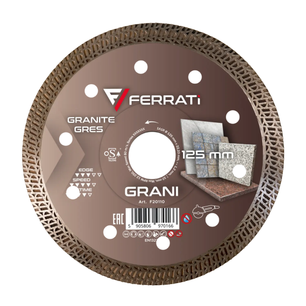 Tarcza diamentowa tnąca  125mm GRANI  FERRATI F20110