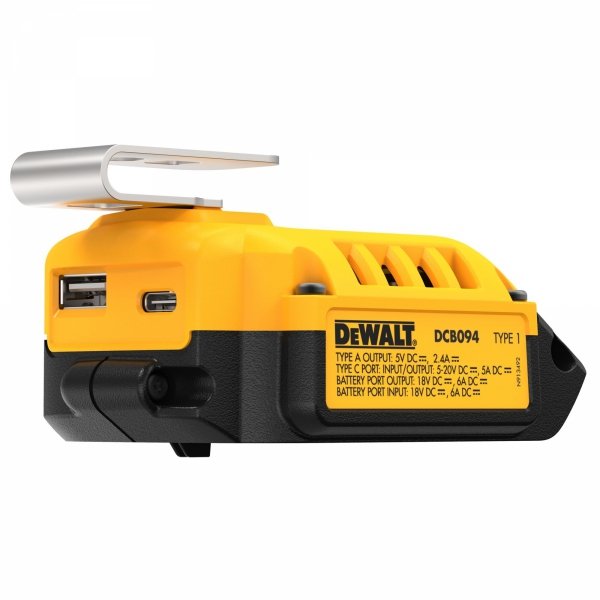 Zestaw do ładowania DEWALT DCB094K z adapterem USB 5A