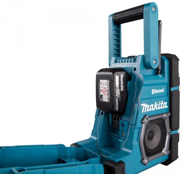 Akumulatorowy odbiornik radiowy Makita DMR300 BT z ładowarką