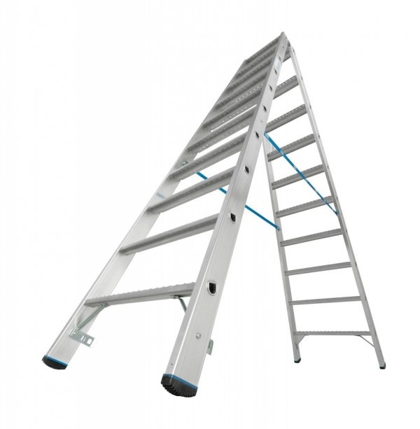 Drabina dwustronna ze stopniami R13 KRAUSE 2x10 stopni 136206
