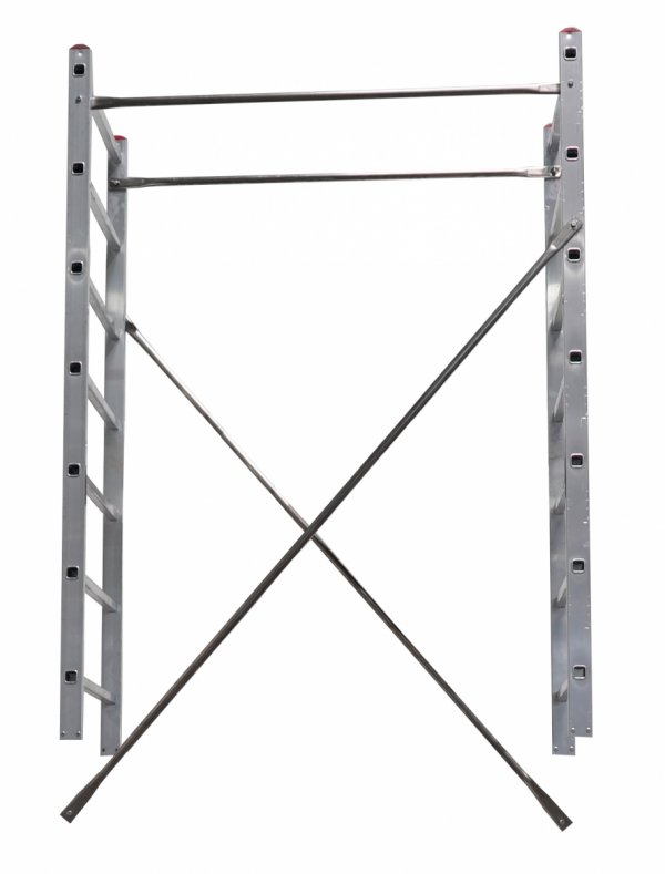 Rusztowanie  z opcją na schody  Faraone  AK400 wysokość robocza 5m  wymiar podestu  50 x 125 cm  