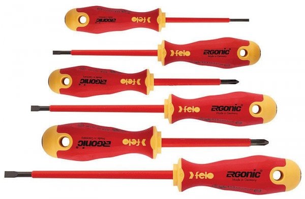 Zestaw 6 wkrętaków izolowanych FELO Ergonic VDE 41396198 1000 V