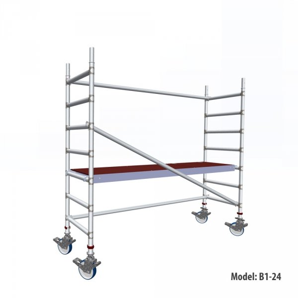 Rusztowanie  TOP SYSTEM  3,4m wieża jezdna o wymiarach 75 x 245 cm   Faraone  B1-24