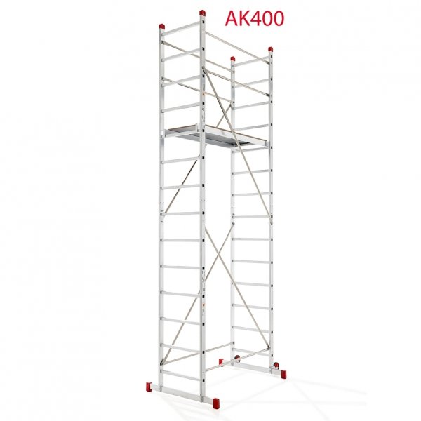 Rusztowanie na schody Faraone  AK400 + AK404 wysokość robocza 5m  wymiar podestu  50 x 125 cm  