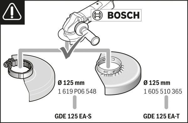 Osłona z odsysaczem do cięcia bezpyłowego Bosch GDE 125 EA-T