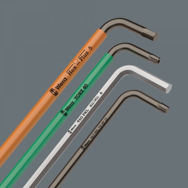 Multicolour 1 Zestaw kluczy trzpieniowych TORX®, długich, 9 części WERA | 05024480001