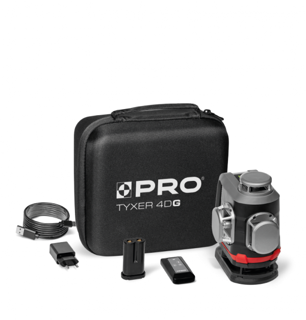 Laser akumulatorowy wieloliniowy 360° zielony PRO TYXER 4DG