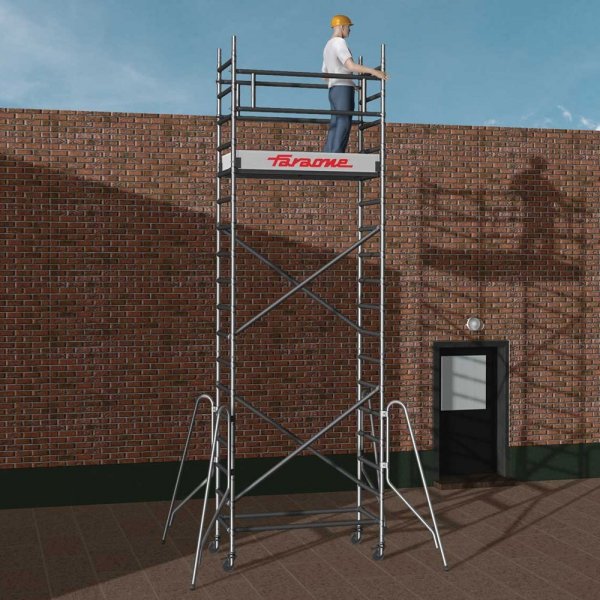 Rusztowanie  TOP FLEX 6,92m wieża jezdna o wymiarach 75 x 180 cm   Faraone  S180XS-63