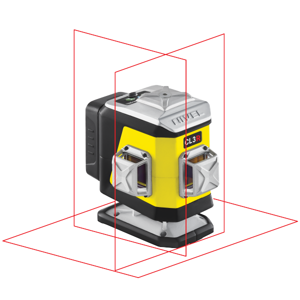 Laser krzyżowy Nivel System CL3R set SJJM1EX RD800 czerwona wiązka - zestaw statyw i detektor