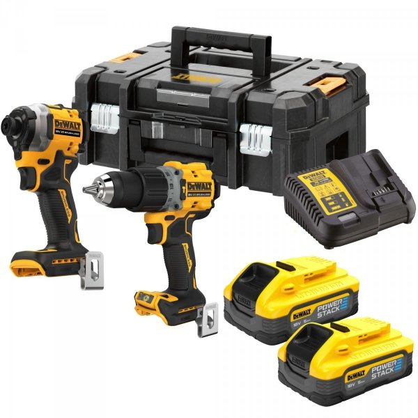 Zestaw DeWalt DCK2050H2T-QW wkrętarka DCD805 + zakrętarka DCF850 18V 2x5Ah Powerstack