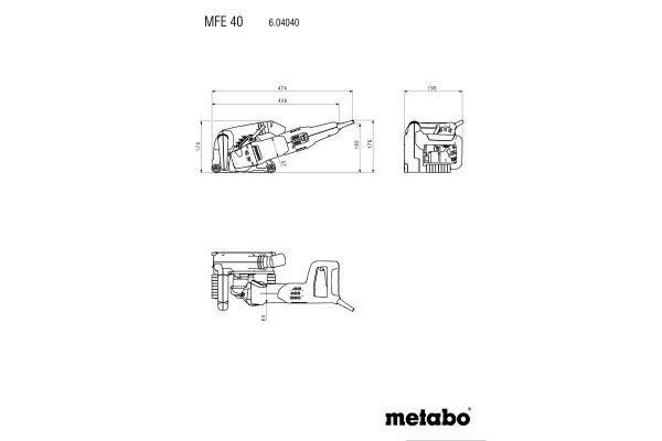 Bruzdownica Metabo MFE 40 604040500 + 2 tarcze