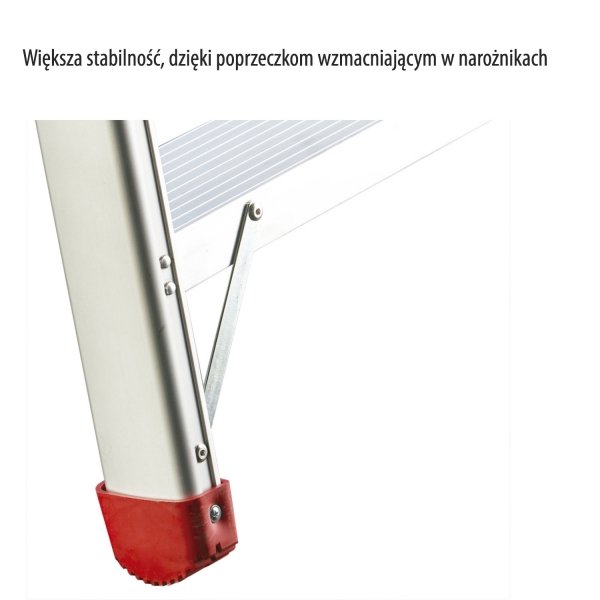 Drabina jednostronna z głębokimi  13 cm stopniami  DOMUS  Faraone SDOMUS05