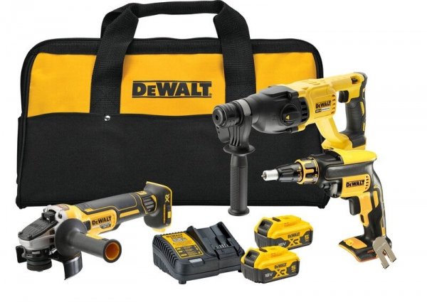 Zestaw COMBO DeWALT DCK304P2 18V (DCH133, DCG405, DCF620, 2x DCB184, DCB115)