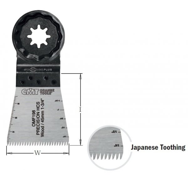 Brzeszczot oscylacyjny 45 mm CMT STARLOCK PLUS OMF198-X50 - 50 szt