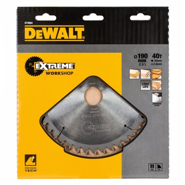 Tarcza DeWALT DT4064 piła do drewna 190x30mm 40T