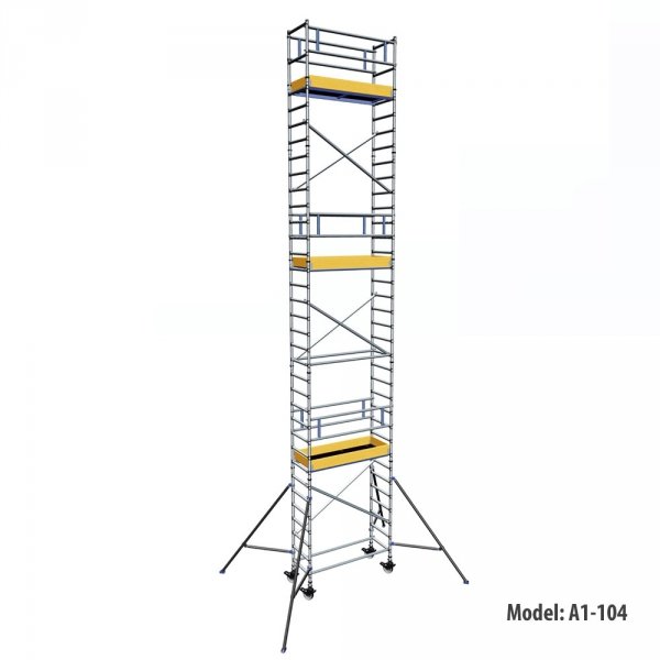 Rusztowanie  TOP SYSTEM  11,4m wieża jezdna o wymiarach 75 x 180 cm   Faraone A1-104