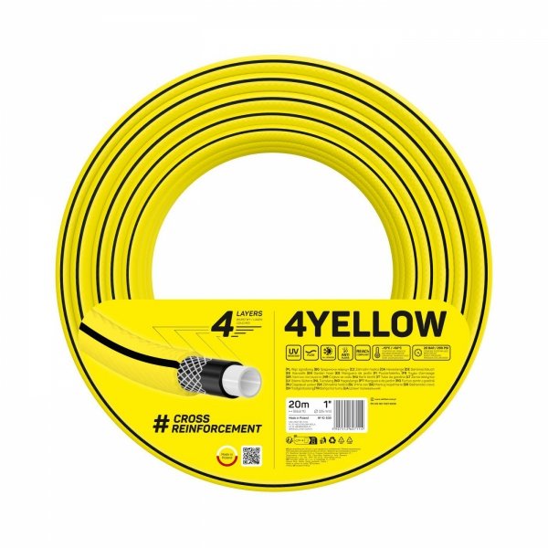 Wąż ogrodowy Cellfast 10-530 4 warstwowy 4Yellow 1&quot; 20 m