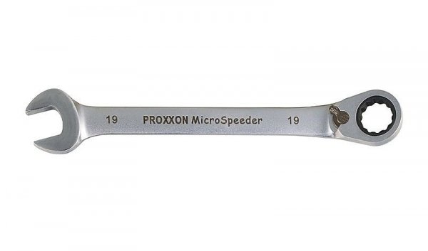 Klucz płasko-oczkowy z grzechotką Proxxon MicroSpeeder 15 mm PR23137 - z przełącznikiem 