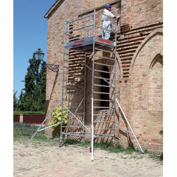 Rusztowanie  TOP SYSTEM 4,40m wieża jezdna o wymiarach  135 x 180 cm   Faraone  D1-34