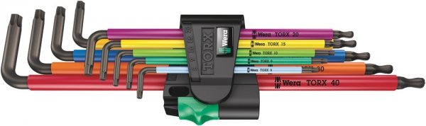Multicolour 1 Zestaw kluczy trzpieniowych TORX®, długich, 9 części WERA | 05024480001