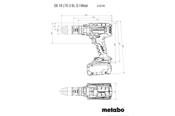 Wiertarko wkrętarka udarowa Metabo SB 18 LTX-3 BL Q I METAL 18V 2X5.5AH LIHD 603182660