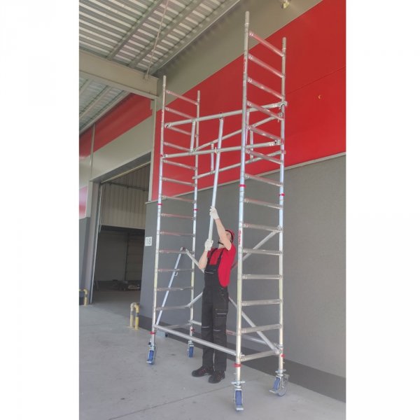 Rusztowanie  TOP SYSTEM SAFETY 12,02m wieża jezdna o wymiarach 75 x 180 cm   Faraone  MSA-113