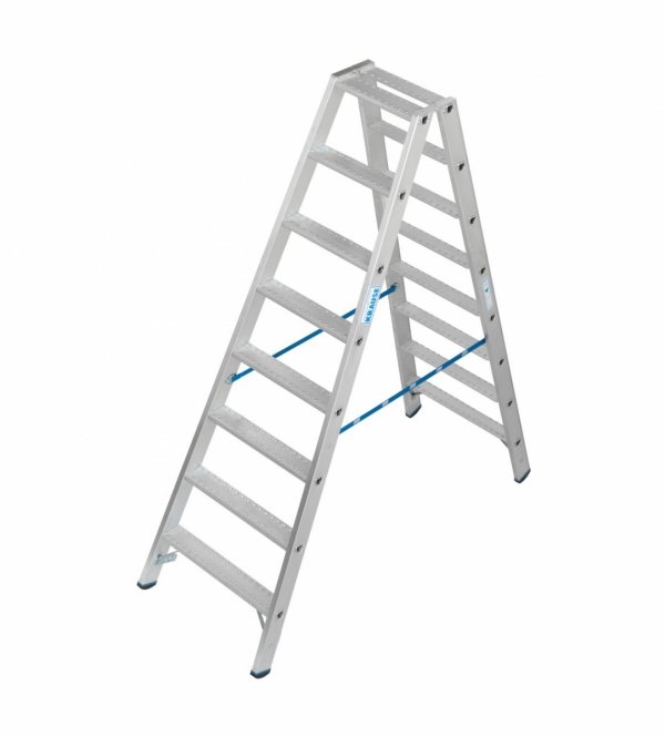 Drabina dwustronna ze stopniami R13 KRAUSE 2x8 stopnie 136183