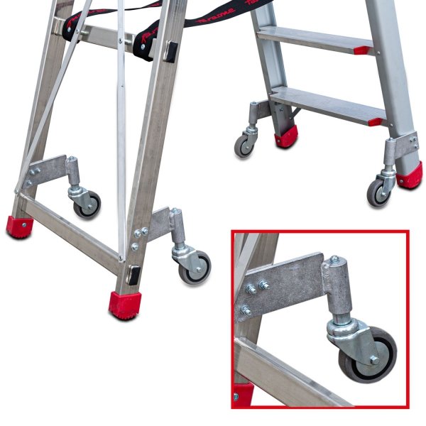 Drabina jednostronna z głębokimi  8 cm stopniami  Faraone LADY4