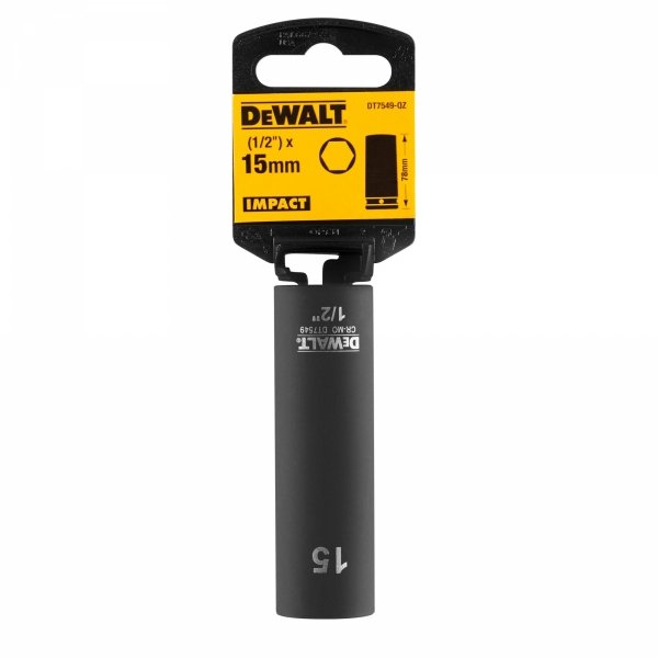 Długa nasadka udarowa DeWALT DT7549 15mm 1/2 IMPACT