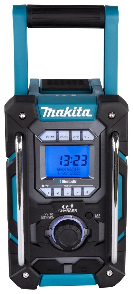 Akumulatorowy odbiornik radiowy Makita DMR300 BT z ładowarką