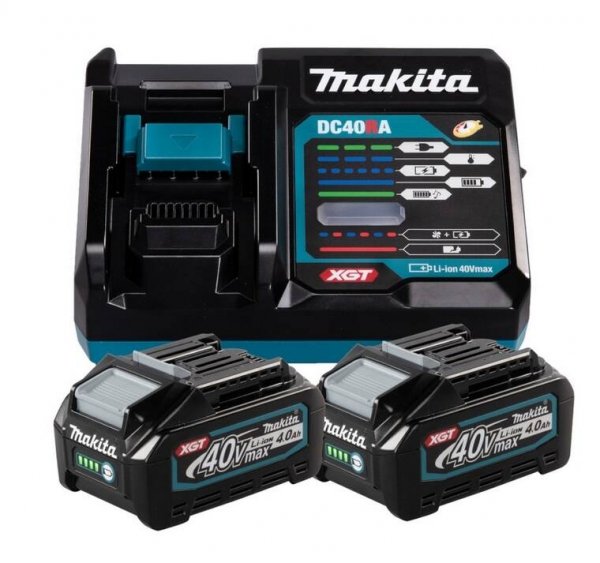 Zestaw zasilający Makita 191L77-9 40V max XGT BL4040x2 (4.0Ah) + DC40RA 