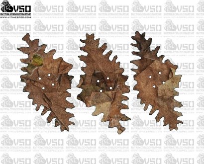 zestaw 50 sztuk liści kształtek do wypełnień ghillie ŚCIÓŁKA LEŚNA 