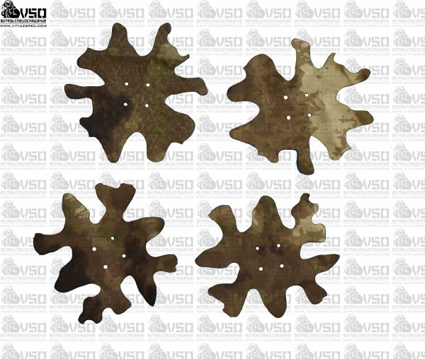 Zestaw 50 sztuk Amoeba Grey 10 cm