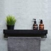 Bath NORDIC Półka Łazienkowa - Uchwyt na Ręcznik 55 cm - Czarny