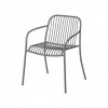 Blomus YUA WIRE Krzesło Ogrodowe z Podłokietnikami / Szare Granite Grey