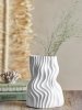 Bloomingville SAHAL Ceramiczny Wazon do Kwiatów 25,5 cm / Biały
