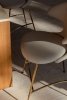 Umage TIME FLIES Hoker - Tapicerowane Krzesło Barowe na Mosiężnych Nogach 102 cm / Ciemnoszare