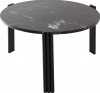 Aytm TRIBUS Stolik Kawowy 60 cm Czarny / Blat Czarny Marmur