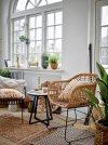 Bloomingville MARLEY Metalowy Fotel Ogrodowy / Czarny