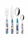 Guzzini FLOWER LEMON Zestaw Sztućców - Komplet 24 El. dla 6 Osób / Niebieski