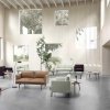 Muuto OUTLINE Sofa 2-Osobowa - Różowa - Tkanina Fiord 551 / Czarne Nogi