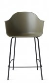 Menu HARBOUR Krzesło Barowe 102 cm Hoker Czarny - Siedzisko Oliwkowe