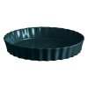 Emile Henry NATURAL CHIC Ceramiczna Wysoka Forma do Tarty 32 cm / Grafitowa