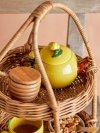 Bloomingville LIMONE Ceramiczny Dzbanek do Herbaty z Motwyem Cytryn / Żółty
