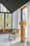 Villa Collection WERNA Lampa Podłogowa z Rattanu 130 cm Czarna