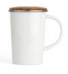 Bredemeijer TEA Porcelanowy Kubek do Herbaty z Zaparzaczem 400 ml Biały
