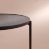 Eva Solo SAVOYE Okrągły Stolik Kawowy 90 cm (wys. 42 cm) Czarny / Blat Ciemny Dąb