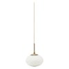 House Doctor OPAL Lampa Wisząca 22 cm Złota Oprawa z Mlecznym Kloszem