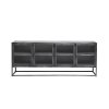 Muubs BOSTON Metalowa Komoda Przeszklona 180 cm / Czarna
